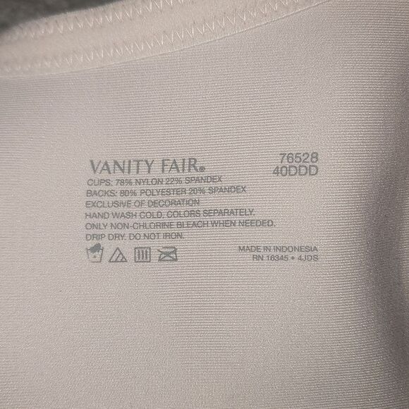 Vanity Fair Radiant Collection Smoothing Minimizer Bra Size 40DDD Light Pink - Picture 7 of 10